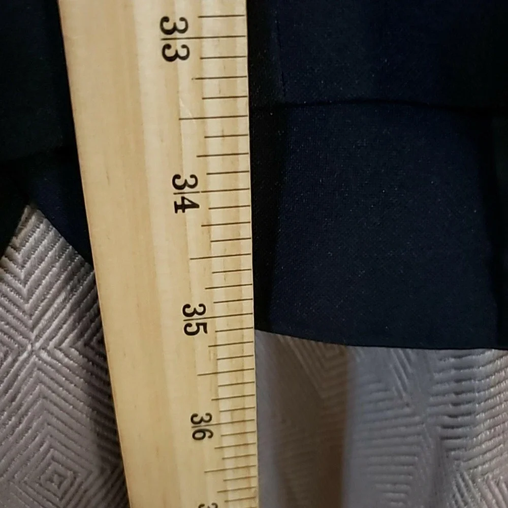 Gianni Vironi Suit Jacket Blazer Mens 46R Black Polyester 2 Button Notch Lapel